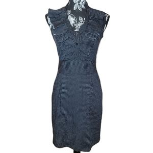 Express Design Studio Women's Sleeveless Dress Black with White Polka Dot Size 2